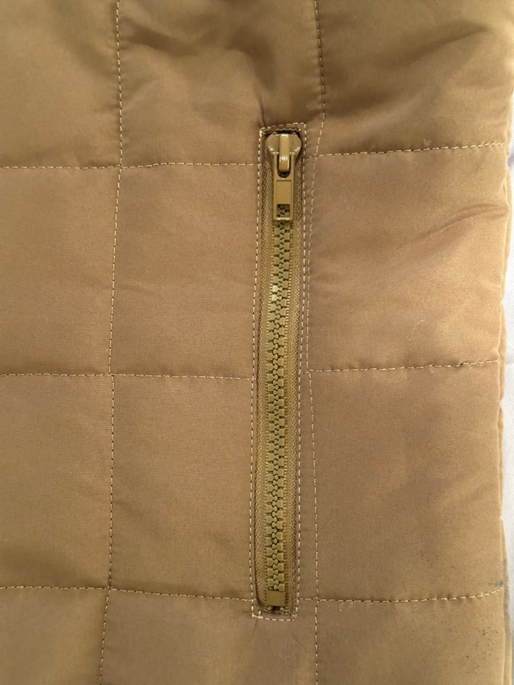 Nomad Craft + Flow Puffer Vest Sz S Tan Cream Colorblock Quilted Zip Lightweight - Picture 8 of 16